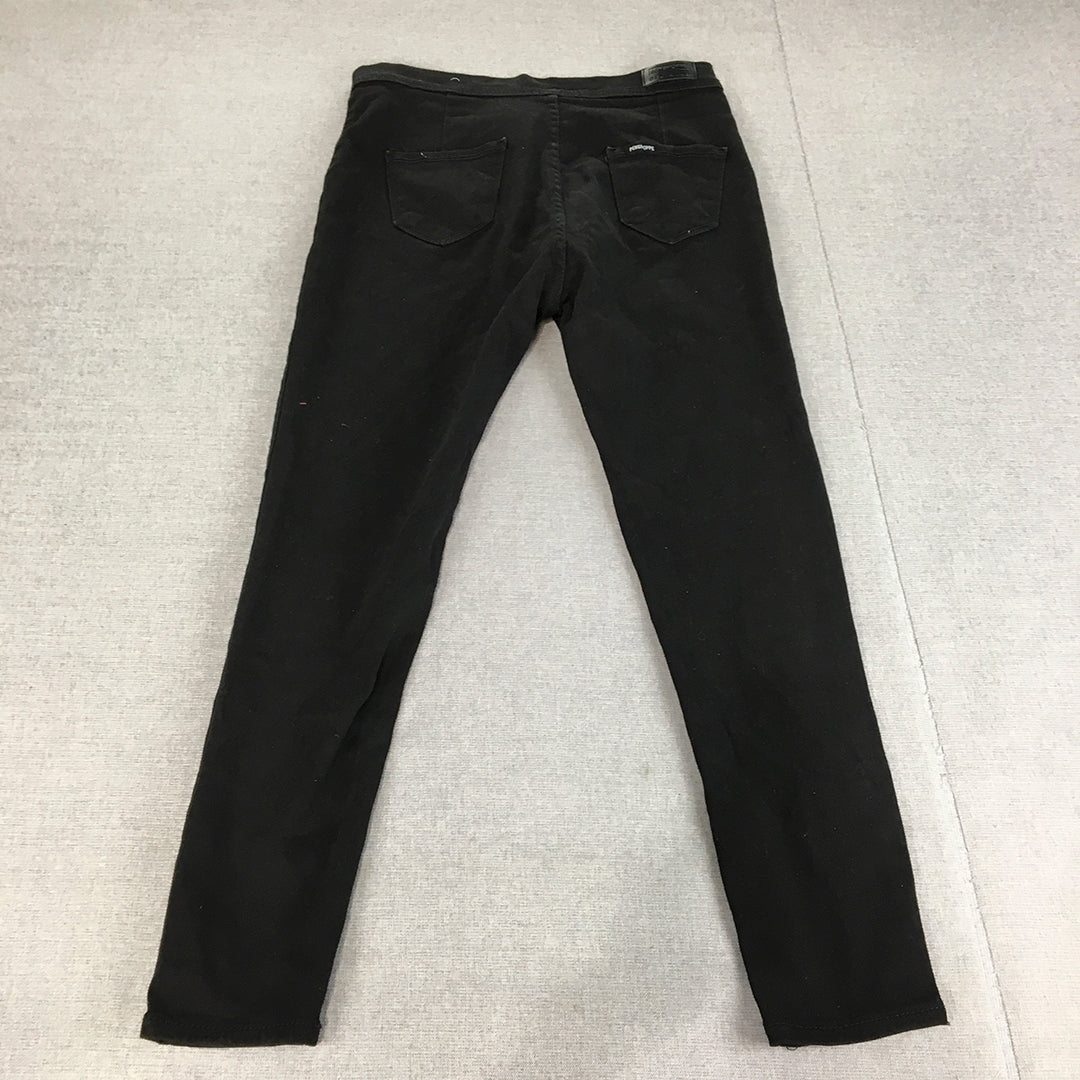 Penshoppe Denimlab Womens Skinny Jeans Size 30 Black Dark Wash Denim