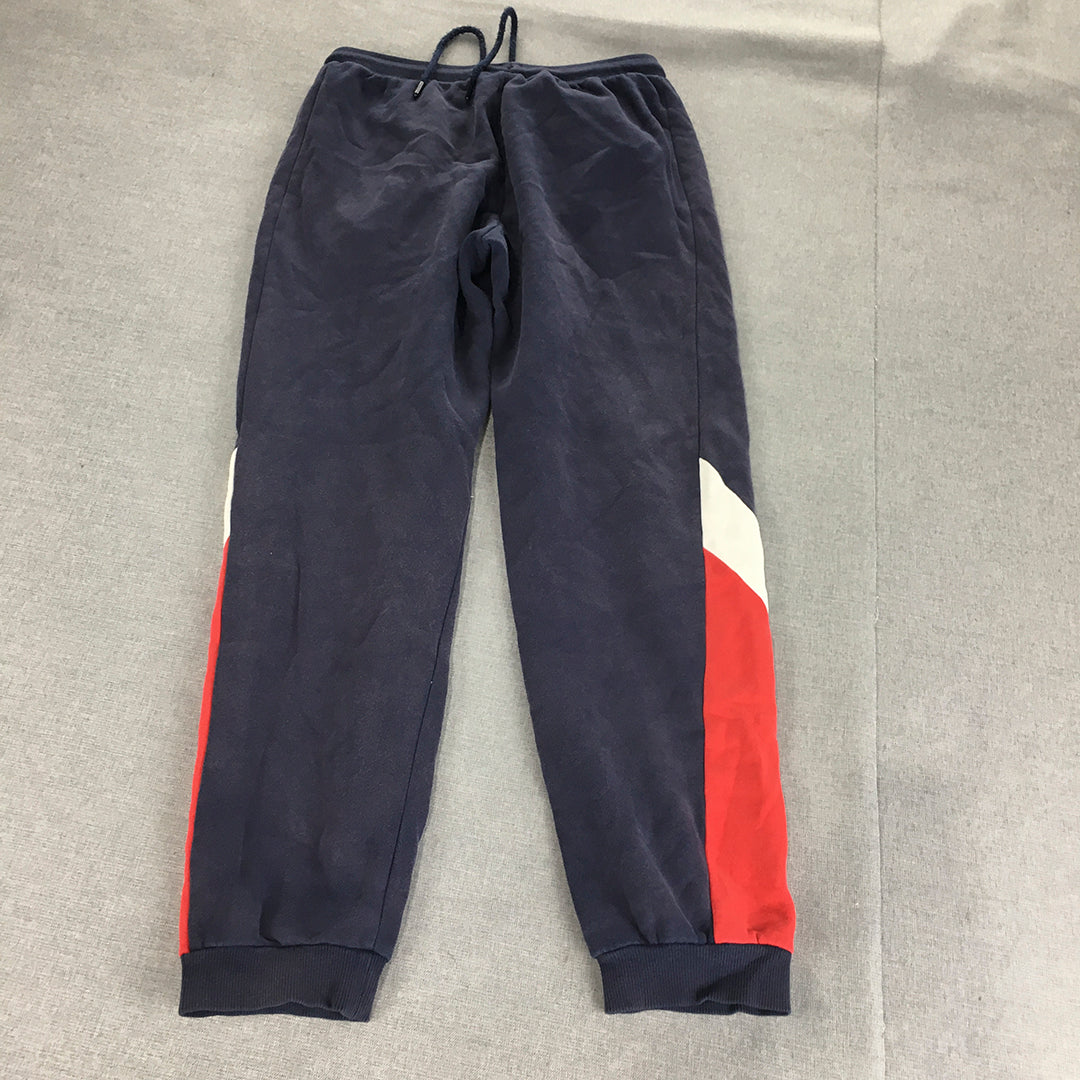 FILA Kids Boys Tracksuit Pants Size 8 Navy Blue Logo Jogger