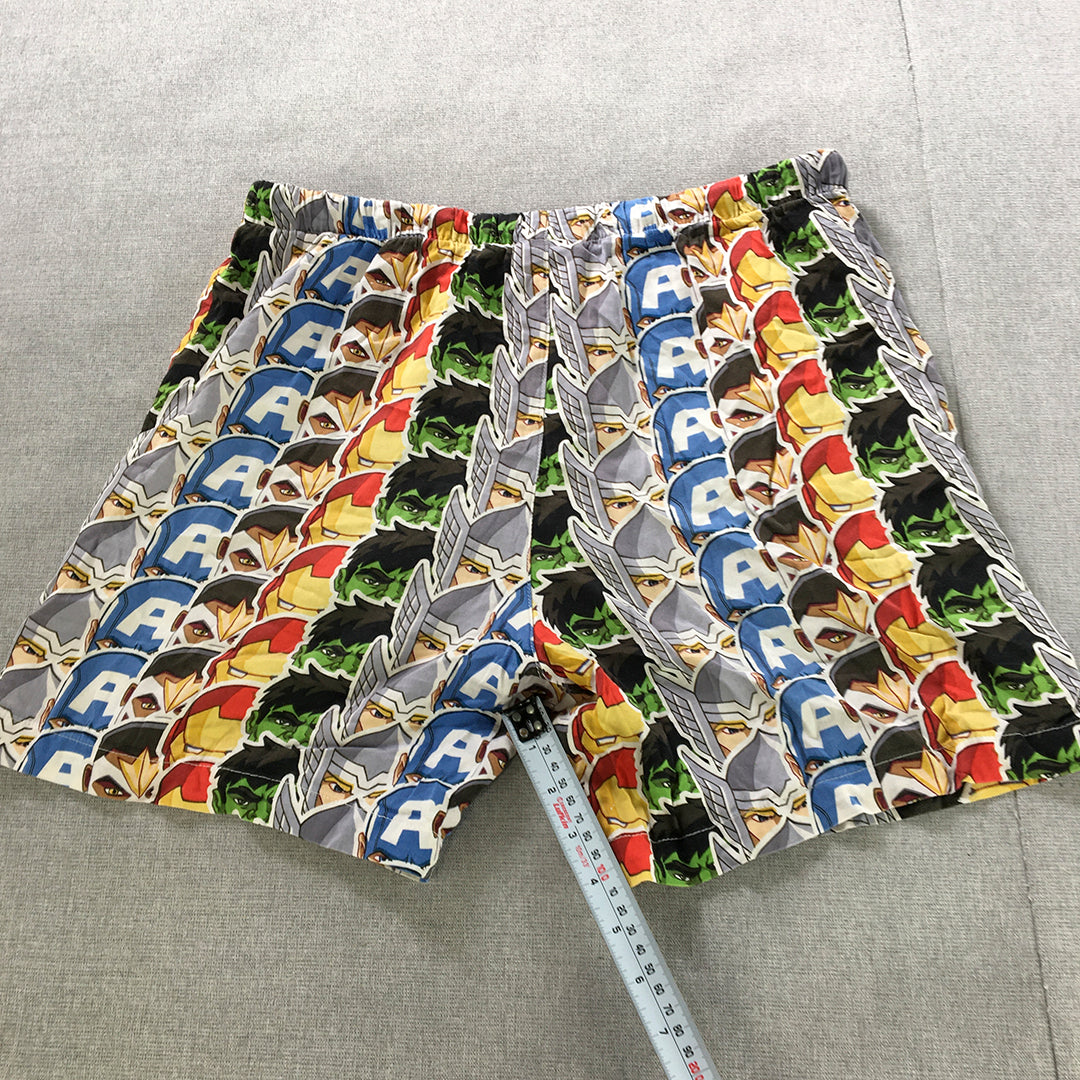 Peter Alexander x Marvel Mens Sleep Shorts Size S Iron Man Hulk Avengers