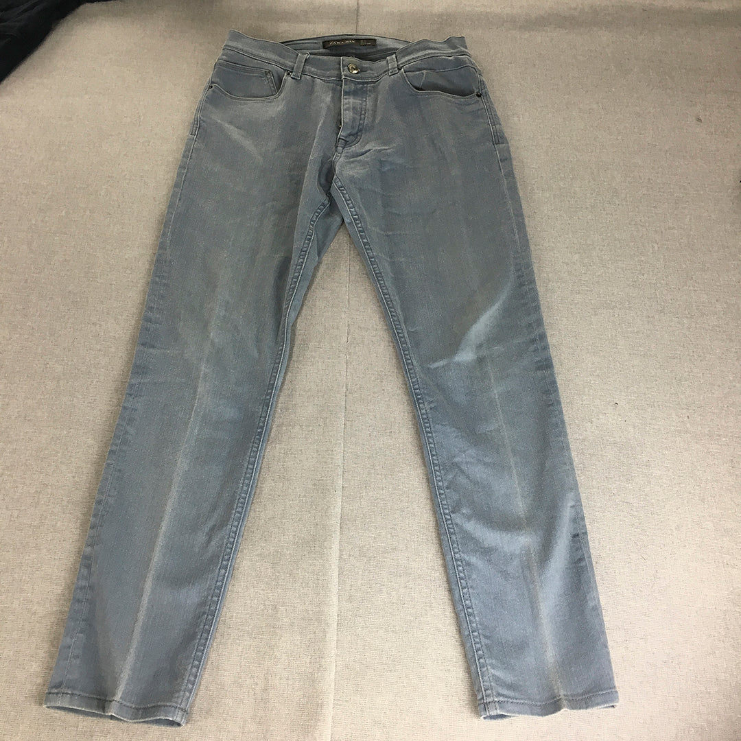 Zara Man Skinny Jeans Size 32 Blue Light Wash Denim