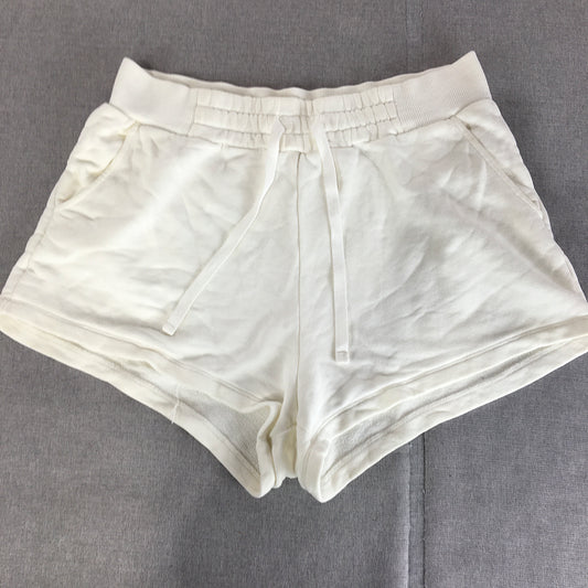 Seed Heritage Womens Shorts Size S White Drawstring Elastic Waist Pockets