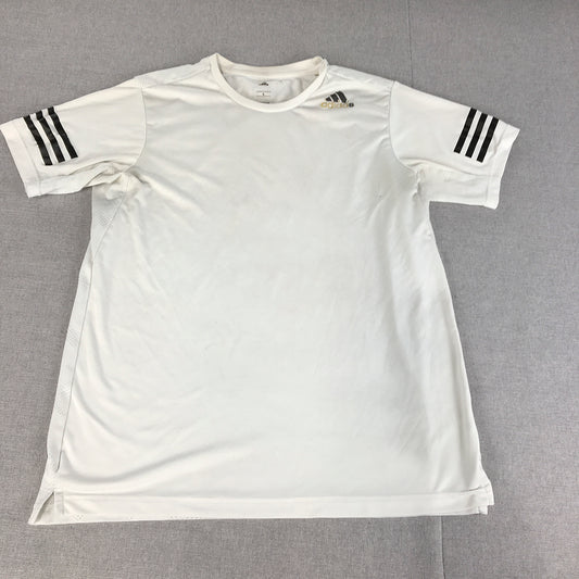 Adidas Climacool Mens T-Shirt Size L White Logo Short Sleeve Tee