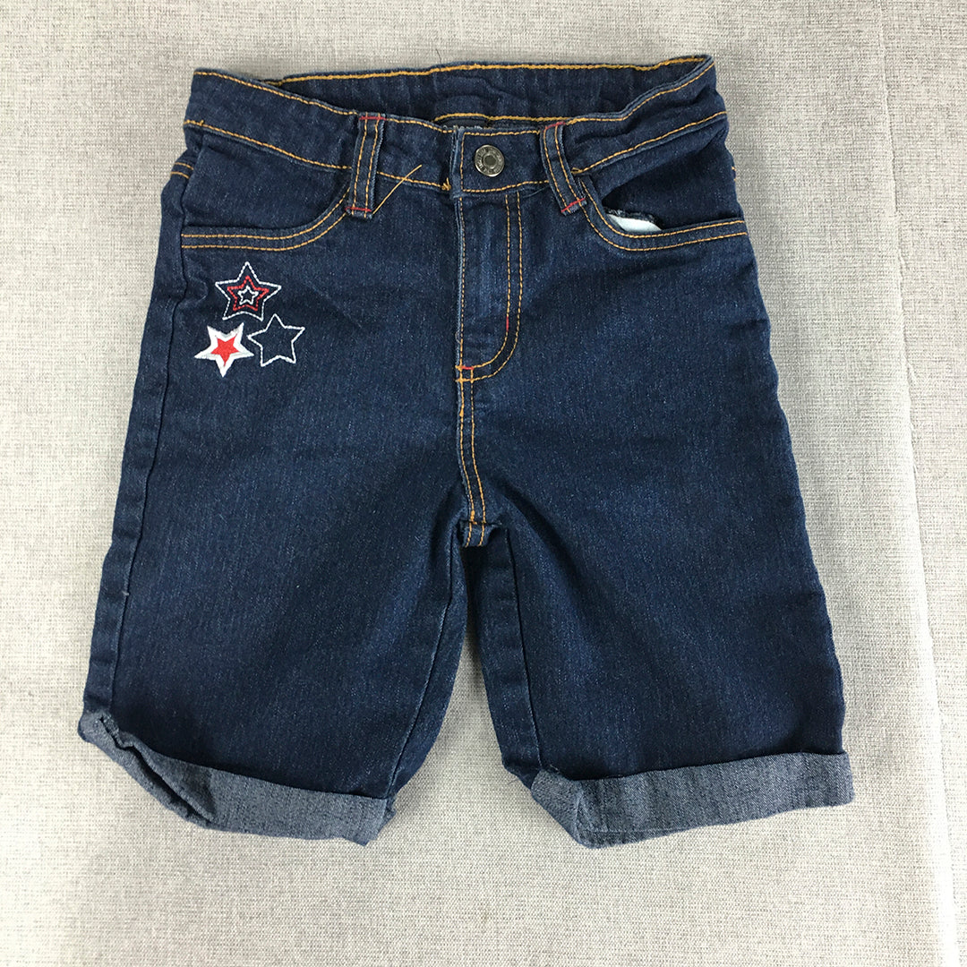 U.S. Polo Assn. Kids Girls Denim Shorts Size 6 Dark Wash Blue Pockets Jorts