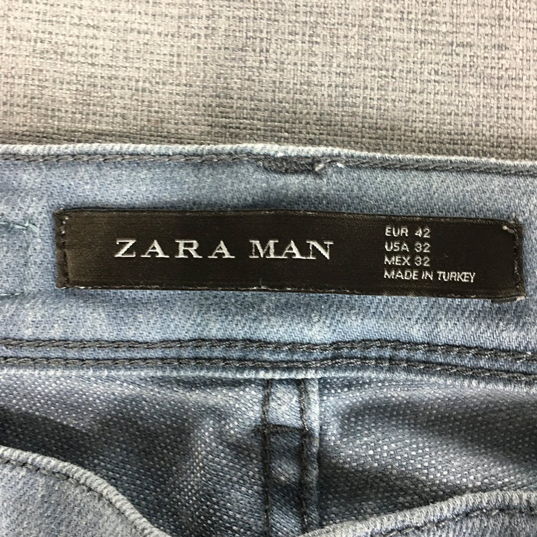 Zara Man Skinny Jeans Size 32 Blue Light Wash Denim