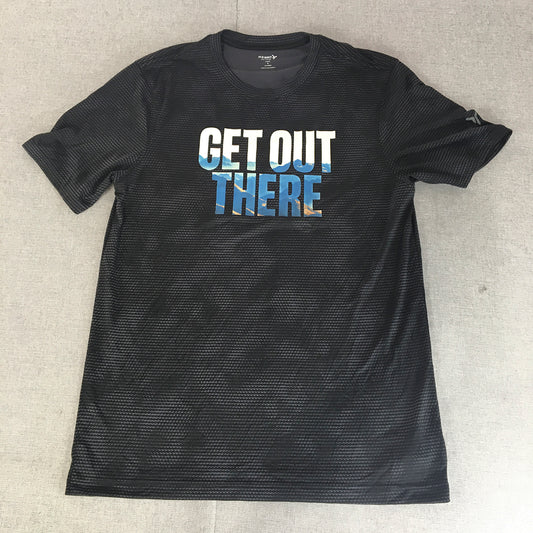 Old Navy Active Mens T-Shirt Size S Black Get Out There Short Sleeve Tee