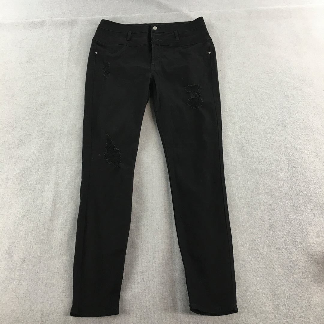 Refuge Womens Skinny Jeans Size 10 Black Stretch Denim