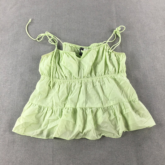 H&M Womens Top Size 8 Green Sleeveless Cami Blouse