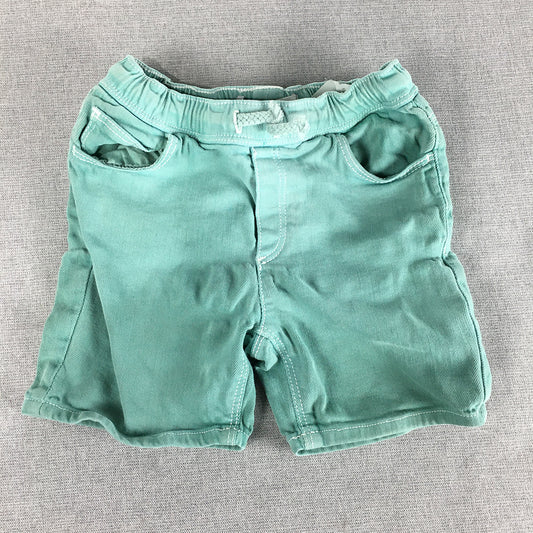 Zara Kids Boys Shorts Size 2 - 3 Years Toddler Green Elastic Waist