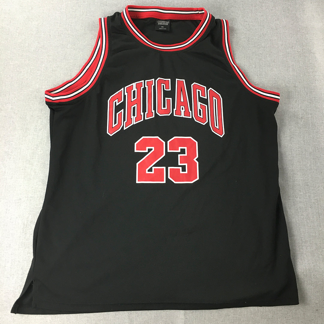 Michael Jordan Chicago Bulls Jersey Mens Size 3XL Black NBA Basketball 23