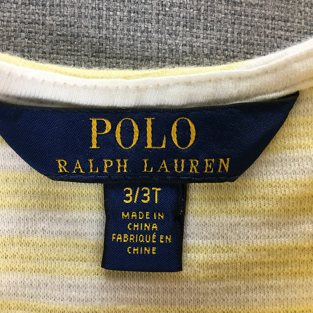 Polo Ralph Lauren Kids Girls Dress Size 3 Toddler Yellow Pleated Frilled