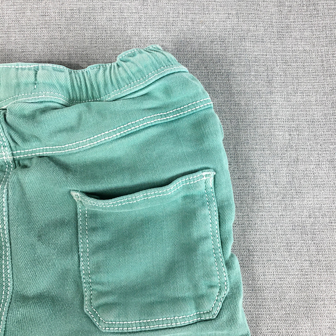 Zara Kids Boys Shorts Size 2 - 3 Years Toddler Green Elastic Waist