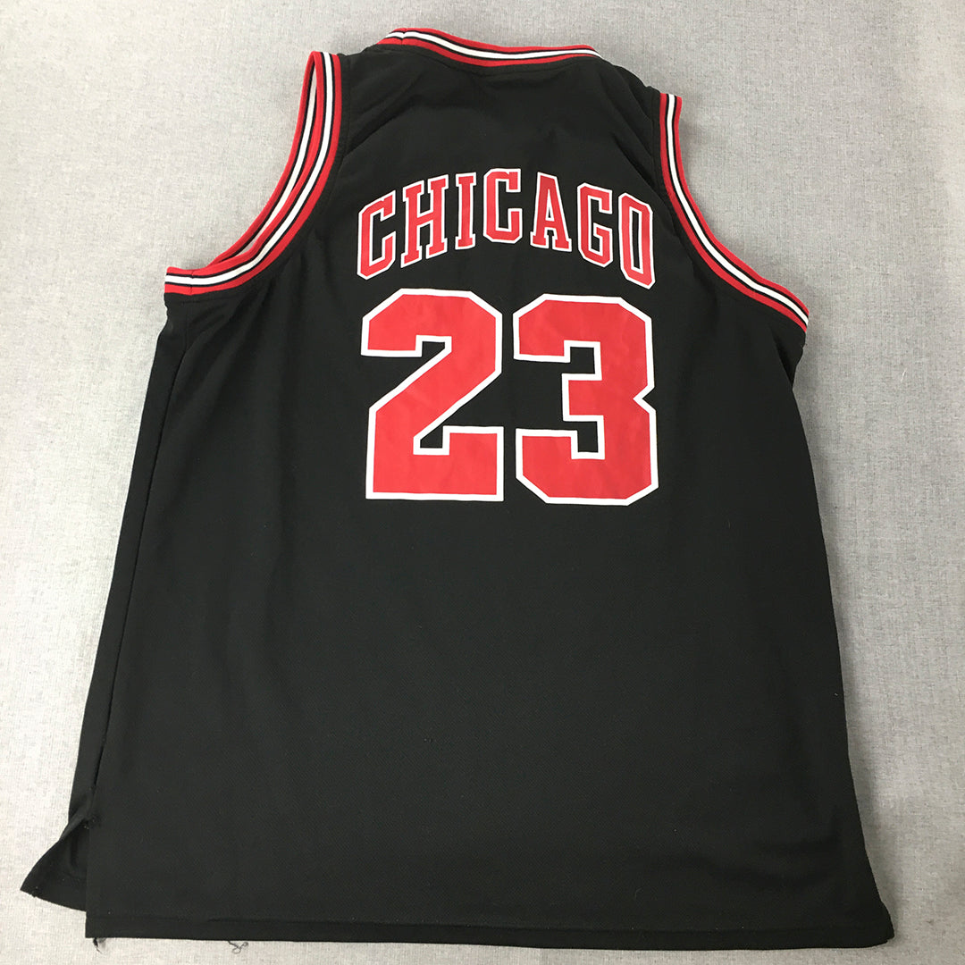 Michael Jordan Chicago Bulls Jersey Mens Size 3XL Black NBA Basketball 23