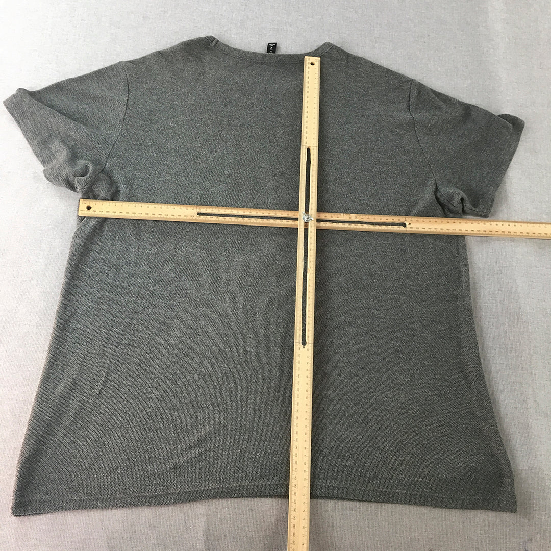 H&M Mens T-Shirt Size XL Grey Short Sleeve Crew Neck Tee