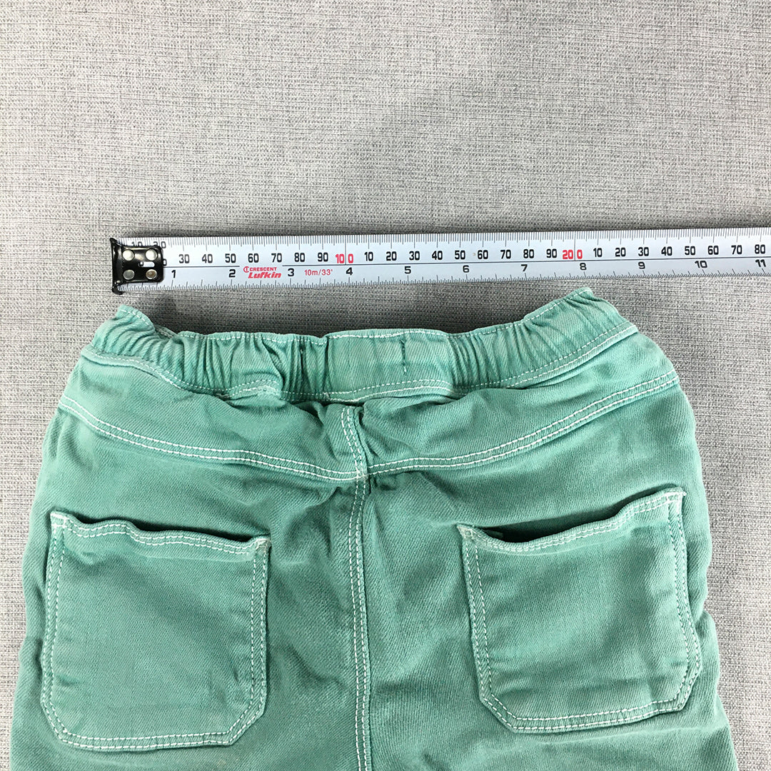 Zara Kids Boys Shorts Size 2 - 3 Years Toddler Green Elastic Waist