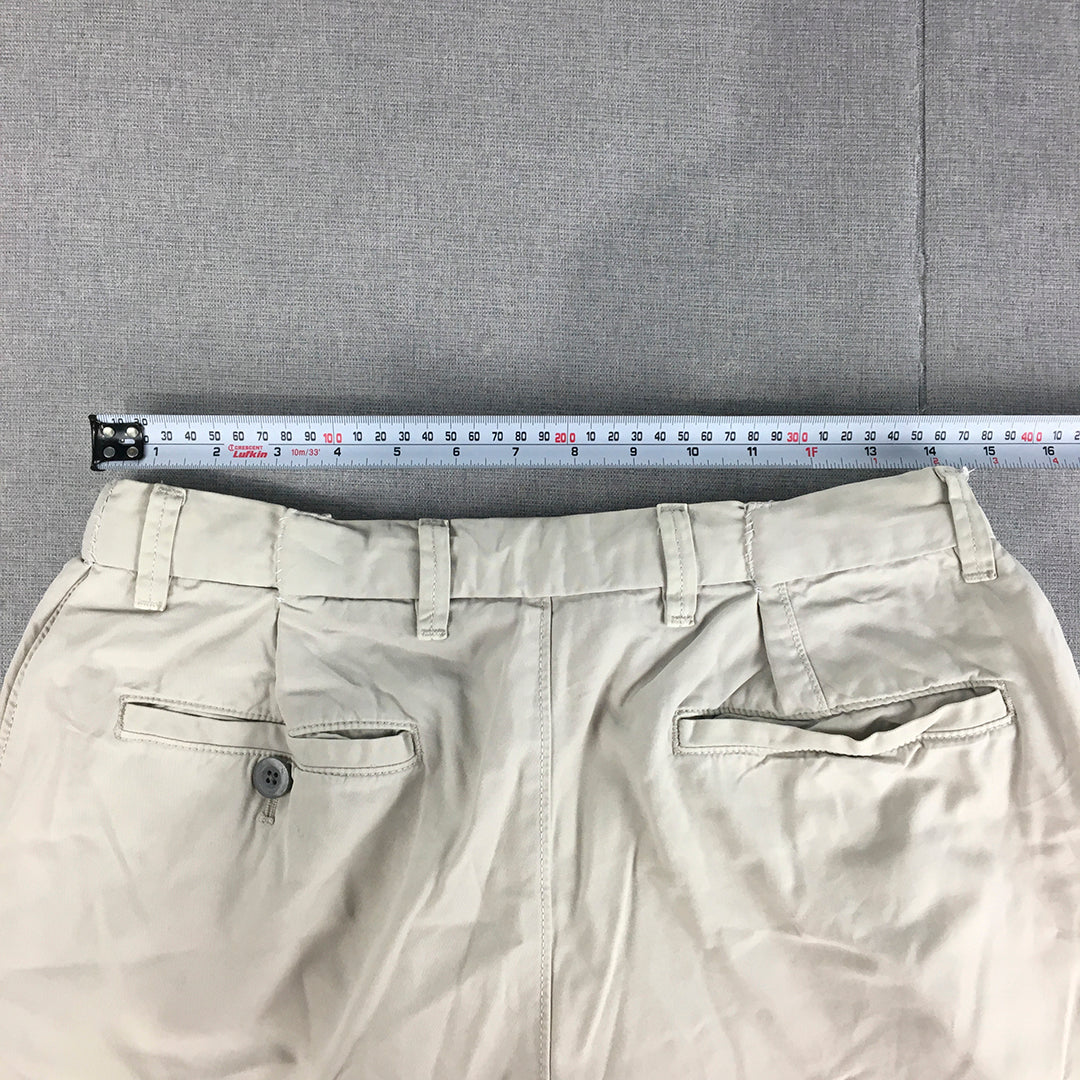 Uniqlo Mens Chino Shorts Size 29 Grey Pockets Casual Walking