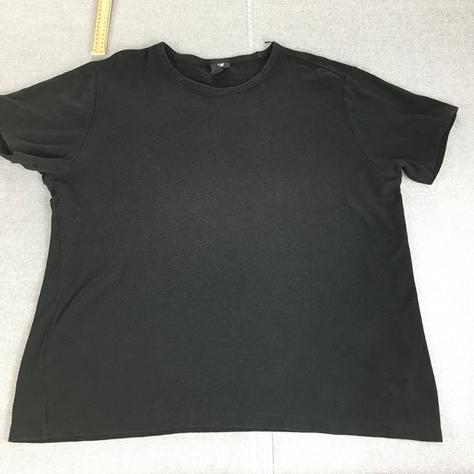 H&M Mens T-Shirt Size XL Black Crew Neck Short Sleeve Tee