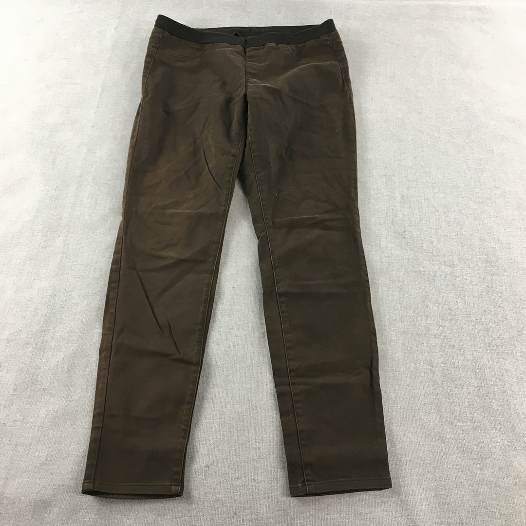 Uniqlo Womens Skinny Jeans Size M Brown Stretch Denim