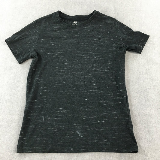 H&M Kids Boys T-Shirt Size 9 - 10 Years Black Short Sleeve Top