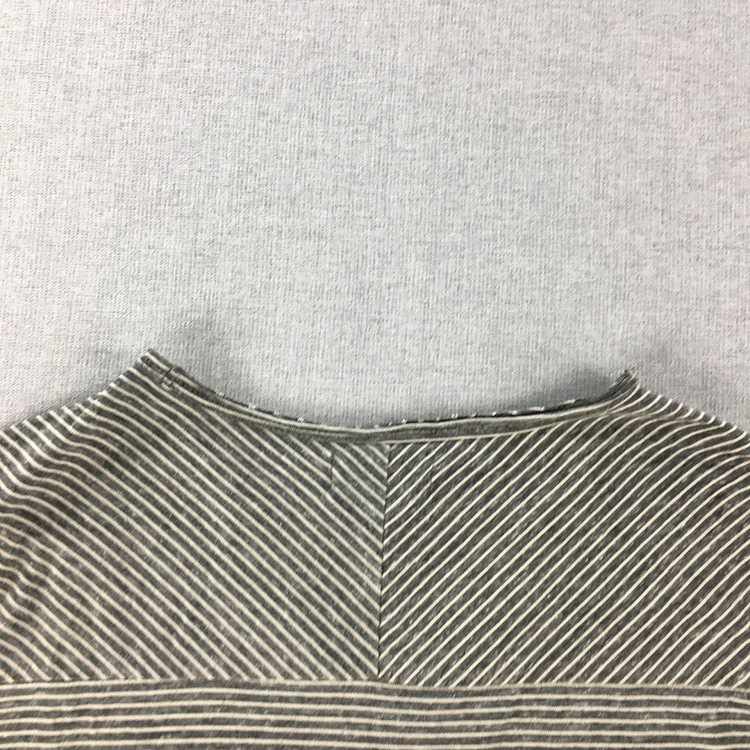 Guess Mens T-Shirt Size M Grey Striped Short Sleeve Tee