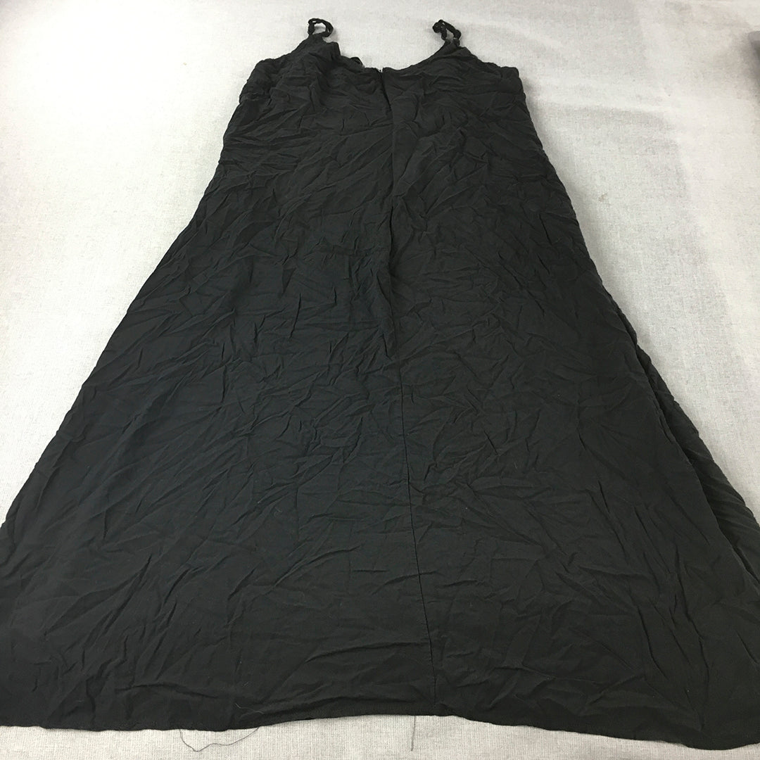 Zanzea Womens A-Line Dress Size 12 Black Sleeveless