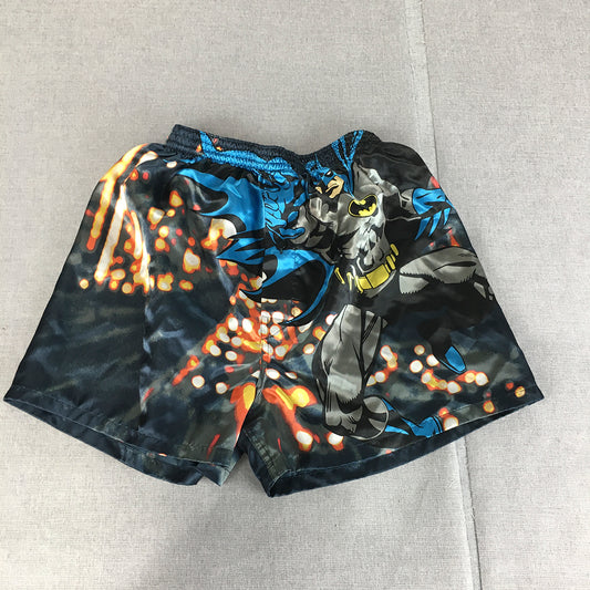 Batman Mens Sleep Shorts Size S Blue Grey Elastic Waist Pajama DC Comics