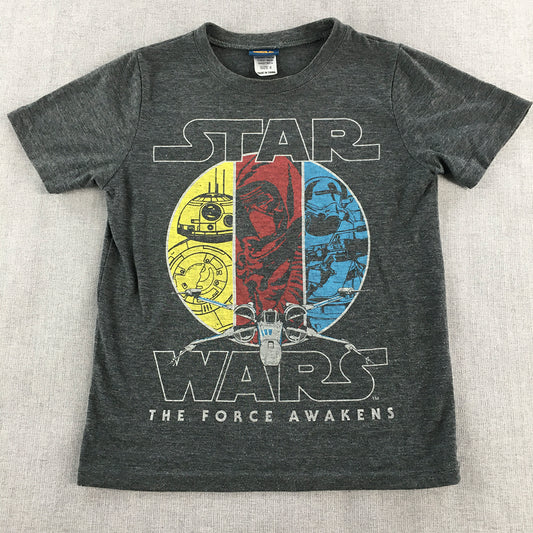 Star Wars Kids Boys T-Shirt Size 8 Grey The Force Awakens Top