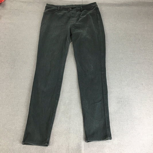 Uniqlo Womens Skinny Jeans Size L (W30 x L30) Black Stretch Denim