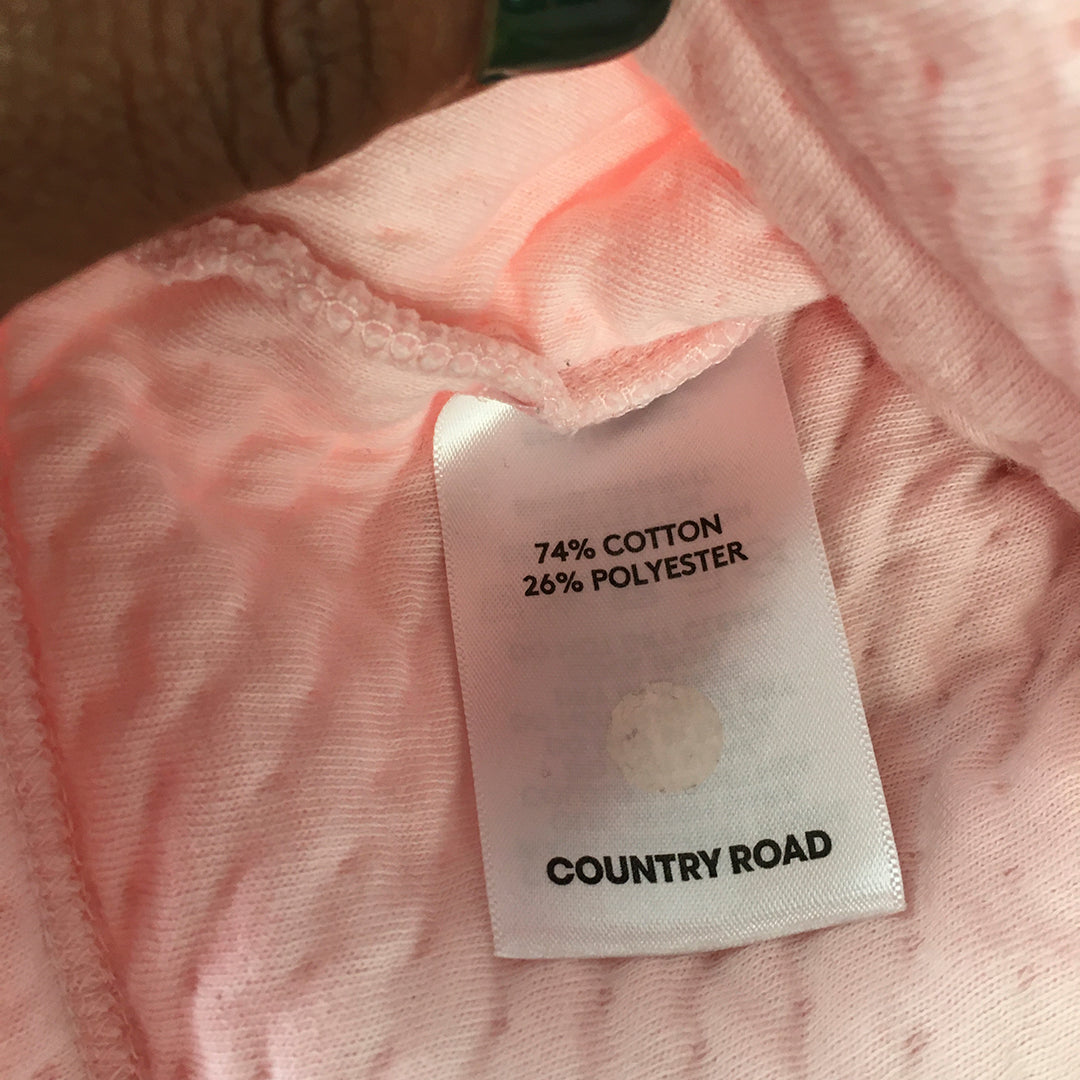 Country Road Baby Girls Top Size 000 (0 - 3 Months) Pink Love Heart Quilted