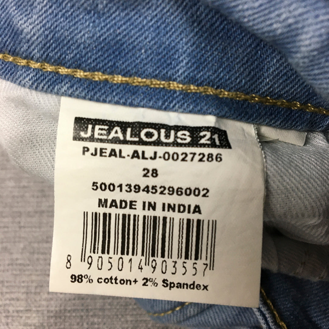 Jealous 21 Womens Skinny Jeans Size 28 Blue Light Wash 'Hottie Ankle' Stretch