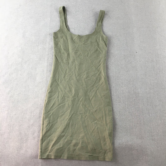 Bardot Womens Mini Dress Size 6 AUS Green Bodycon Stretch Sleeveless