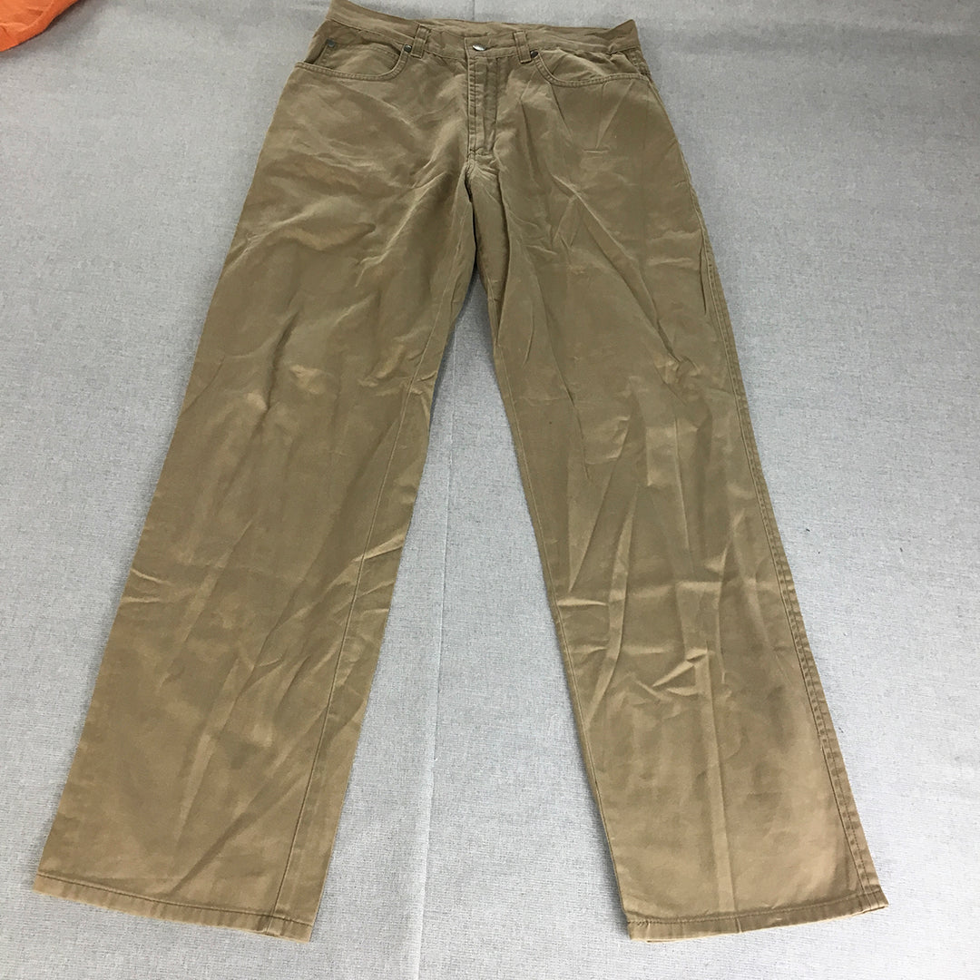 Colorado Mens Pants Size 32 (W32 x L32) Brown Straight Leg Chino