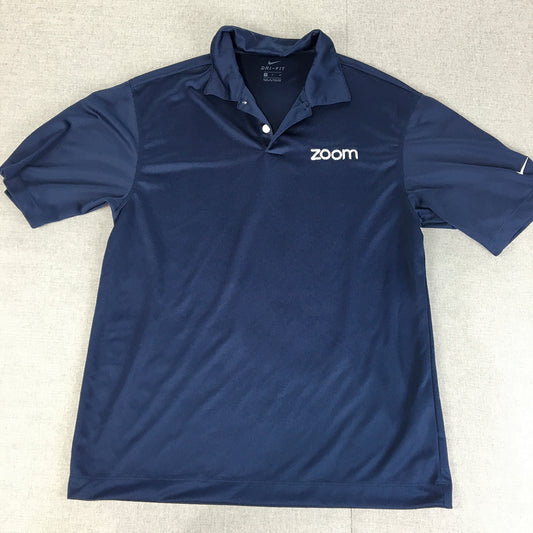 Nike Zoom Mens Polo Shirt Size S Blue Short Sleeve Collared Short Sleeve Rugby