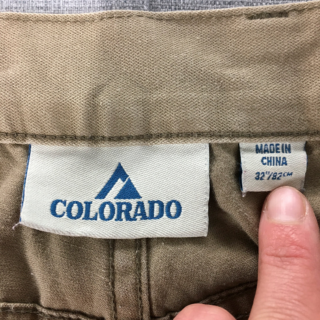 Colorado Mens Pants Size 32 (W32 x L32) Brown Straight Leg Chino