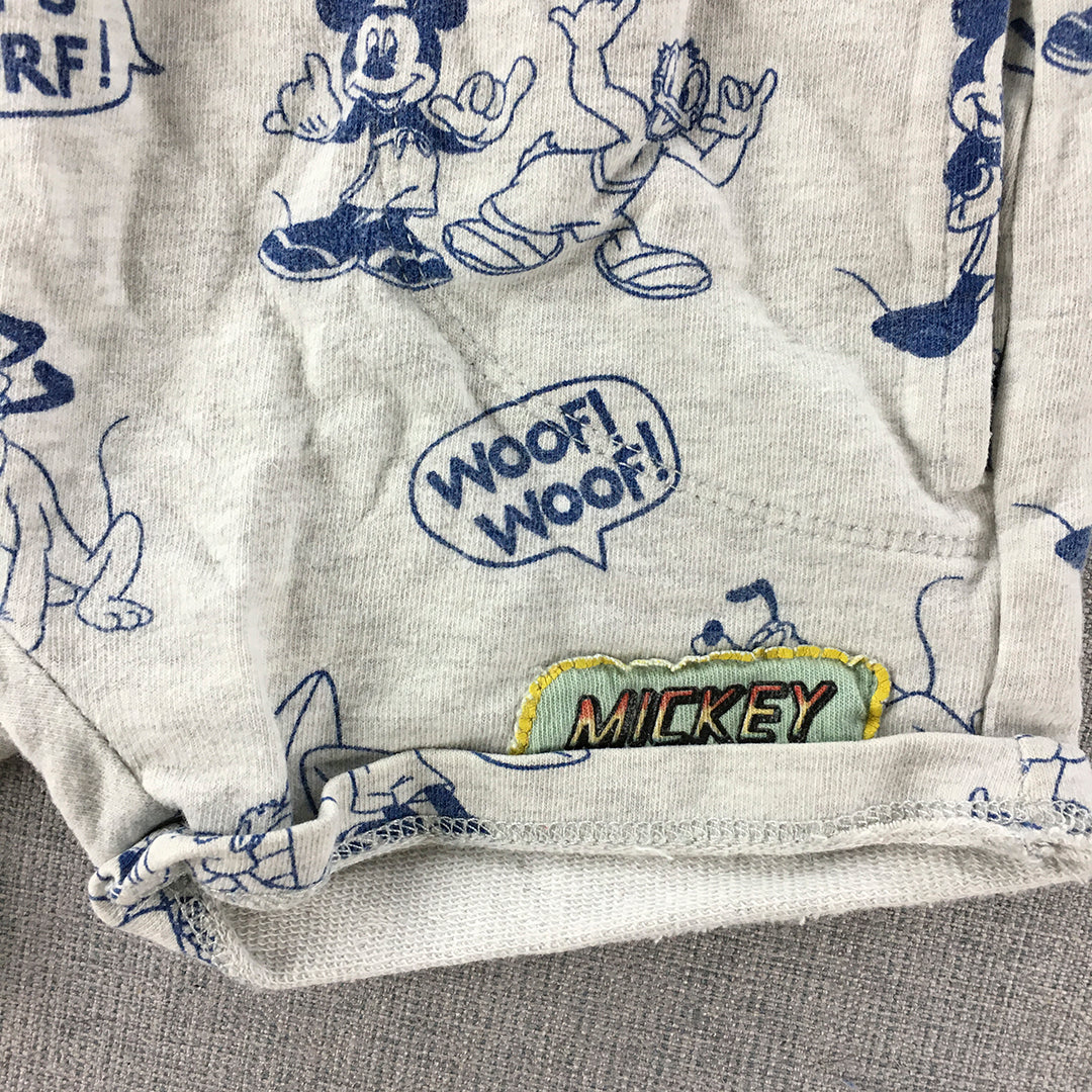 Zara Disney Baby Shorts Size 3 - 4 Years Toddler Grey Mickey Mouse Pockets