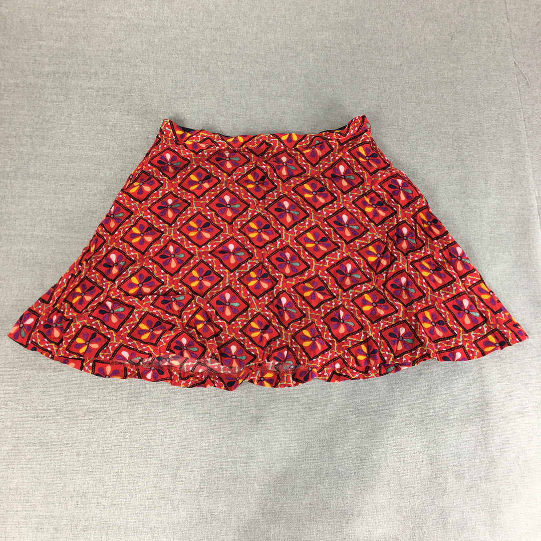 Tigerlily Womens Mini Skirt Size 10 Red Floral A-Line