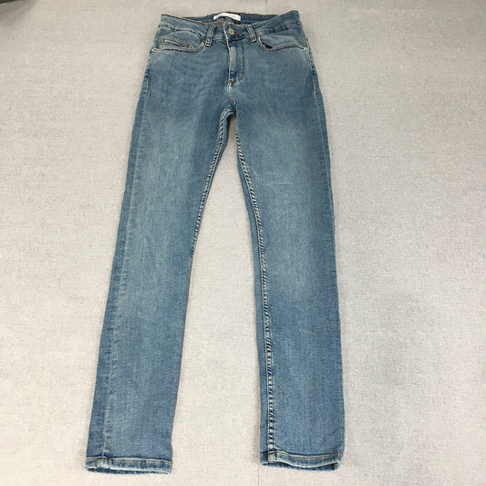 Zara Womens Skinny Jeans Size 29 Blue Light Wash Stretch Denim