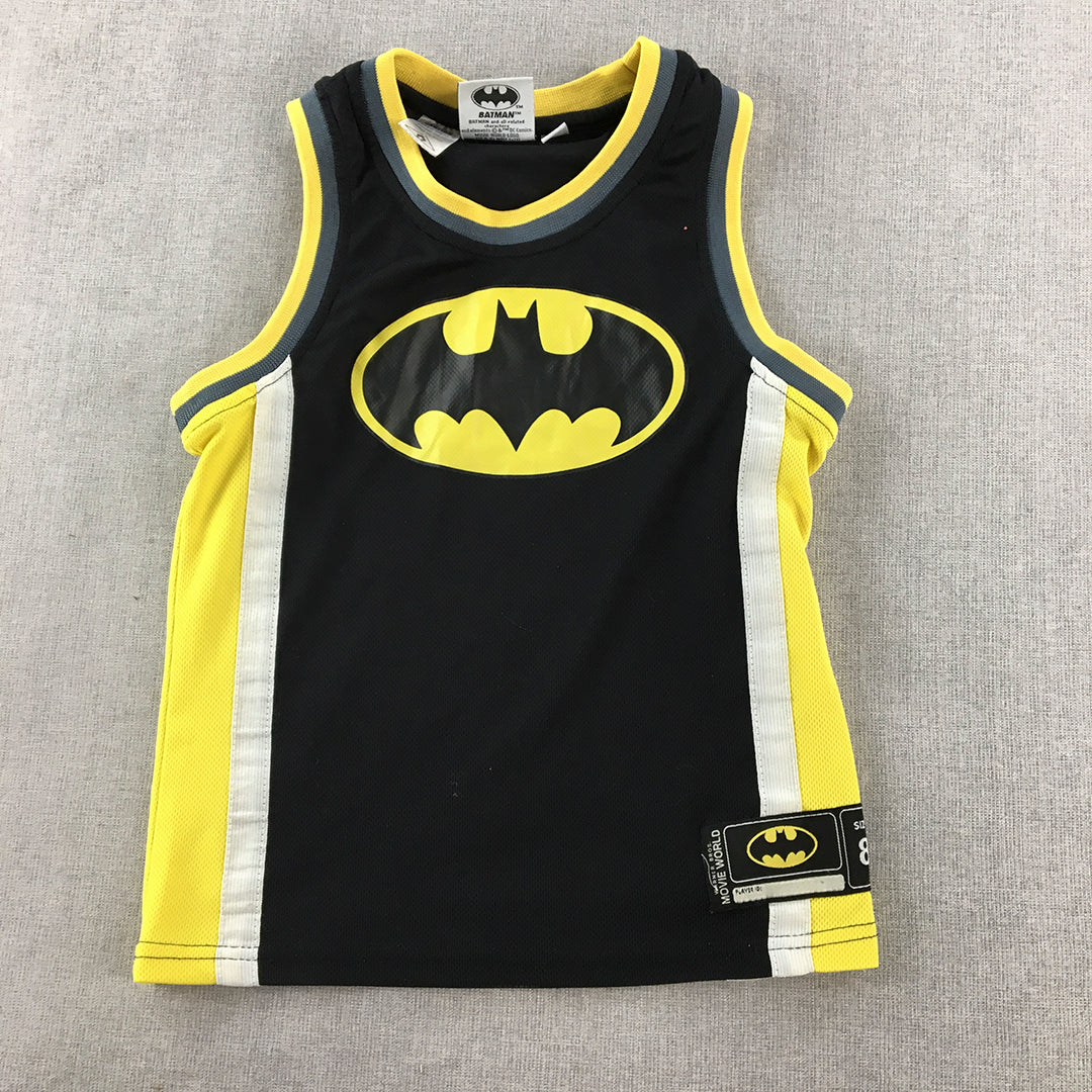 Batman Kids Boys Tank Top Size 8 Black DC Comics Sleeveless Shirt