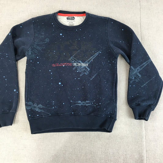 Star Wars Galactic Empire Kids Boys Sweater Size 6 - 8 Years Blue Jumper