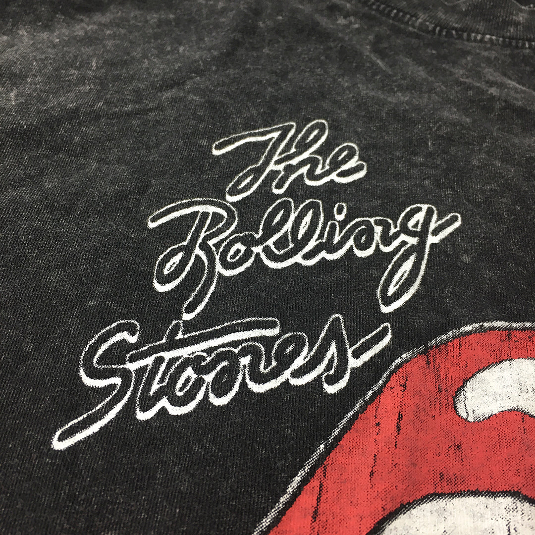 The Rolling Stones Womens T-Shirt Size XL Black Lick Rock Band Top