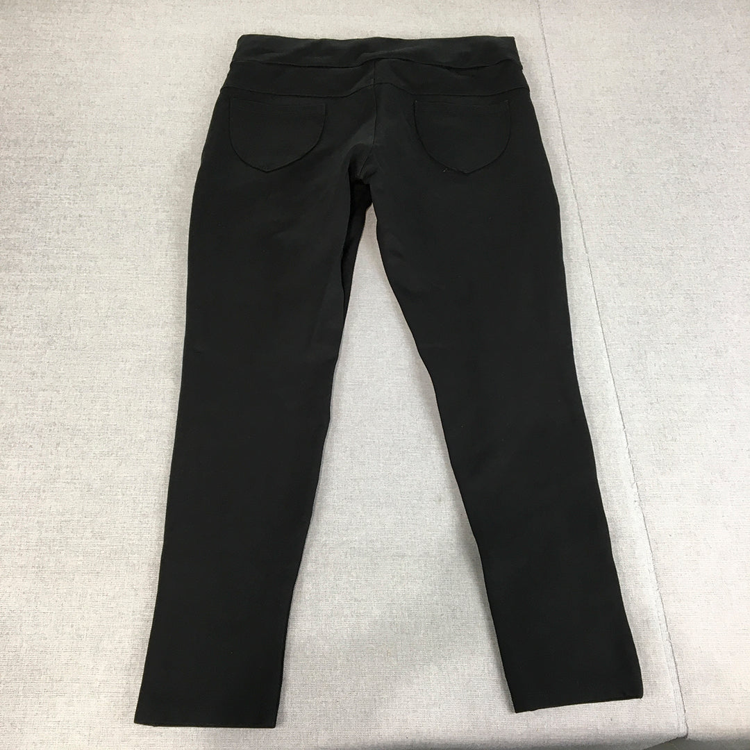 Elomelo Womens Legging Jeans Size 34 Black Stretch Denim