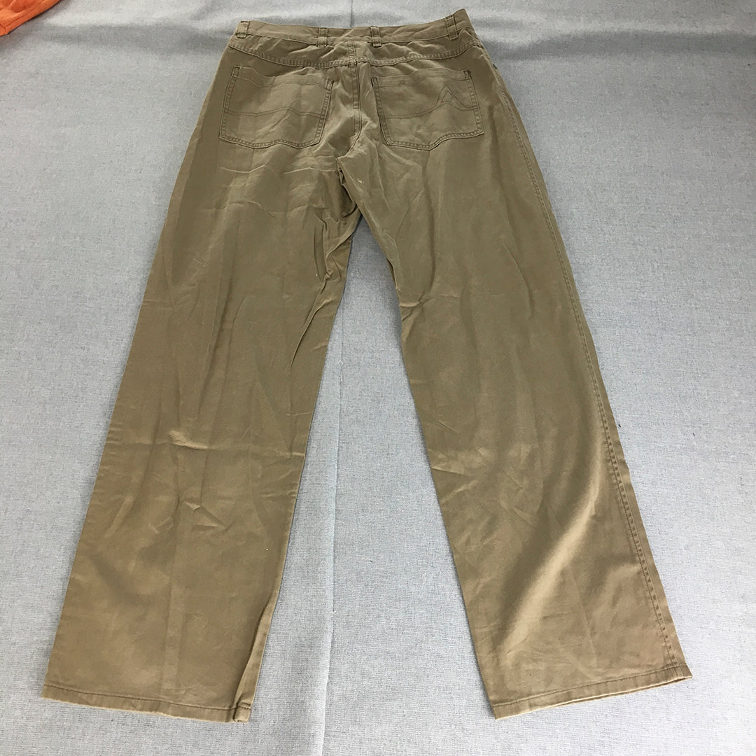 Colorado Mens Pants Size 32 (W32 x L32) Brown Straight Leg Chino