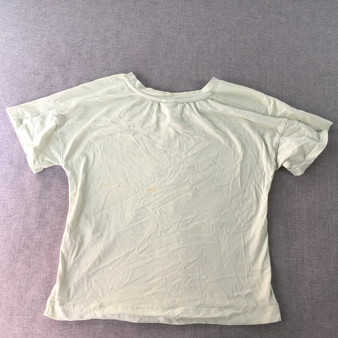 Zara Kids Girls T-Shirt Size 10 Green Short Sleeve Top