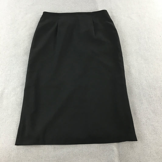 Vintage 2U Designs Womens Pencil Skirt Size XL Black Pleated