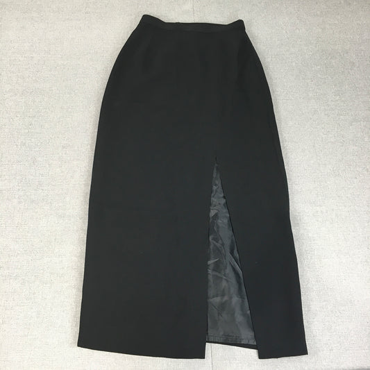 Joi Womens Maxi Pencil Skirt Size 10 Black Slit