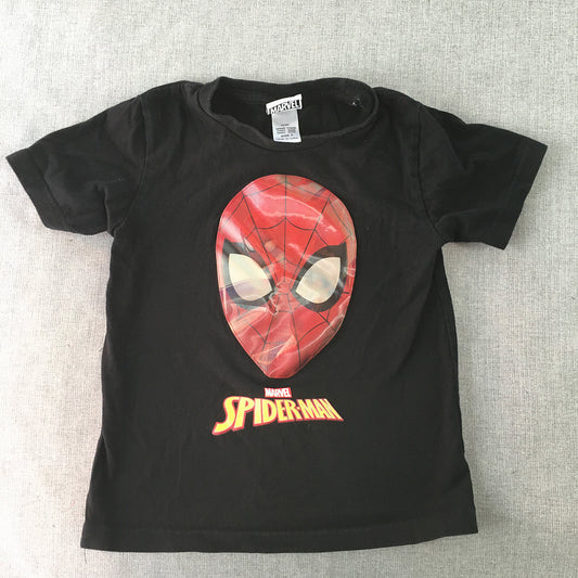 Marvel Spider-Man Kids Boys T-Shirt Size 5 Black Short Sleeve Top