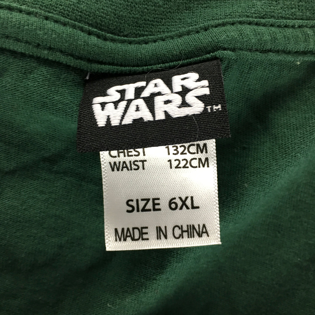 Star Wars Mens T-Shirt Size 6XL Green Darth Vader Christmas Short Sleeve Tee