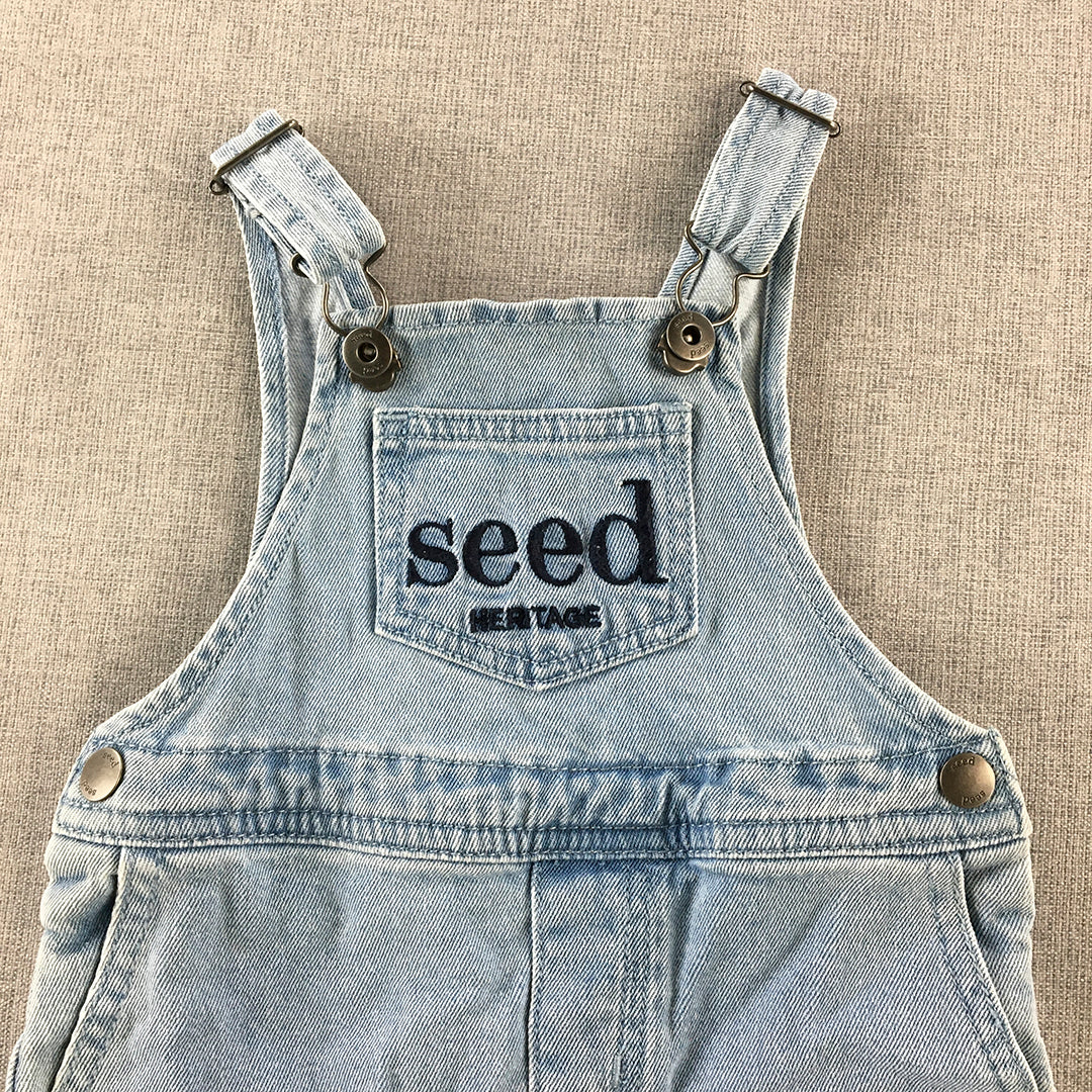 Seed Heritage Baby Denim Jumpsuit Size 1 (12 - 18 Months) One Piece Romper