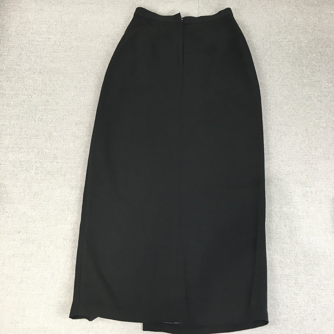 Joi Womens Maxi Pencil Skirt Size 10 Black Slit