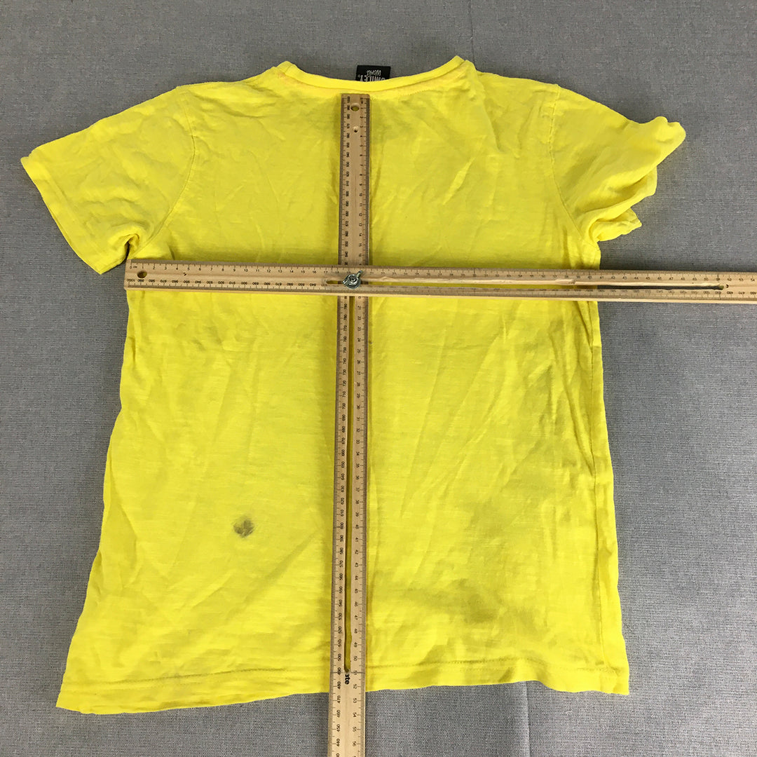 Smiley World Kids T-Shirt Size 12 Years Yellow Short Sleeve Top