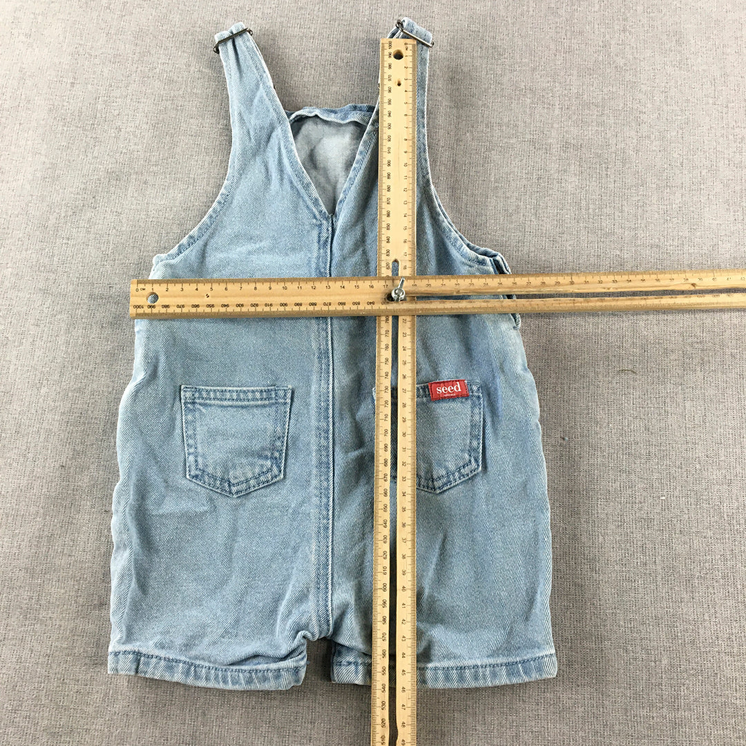 Seed Heritage Baby Denim Jumpsuit Size 1 (12 - 18 Months) One Piece Romper